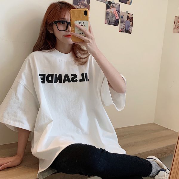 women's tshirt streetwear shortsleeved tshirt for women summer loose korean vintage casual clothing oversized allmatch friends clothes, White
women's tshirt streetwear shortsleeved tshirt for women summer loose korean vintage casual clothing oversized allmatch friends clothes, White