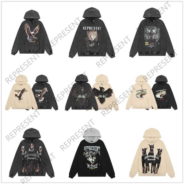 2023 men's and women's hoodies fashion western european brand designer represne washed old eagle autumn winter high-quality coat, Black
2023 men's and women's hoodies fashion western european brand designer represne washed old eagle autumn winter high-quality coat, Black