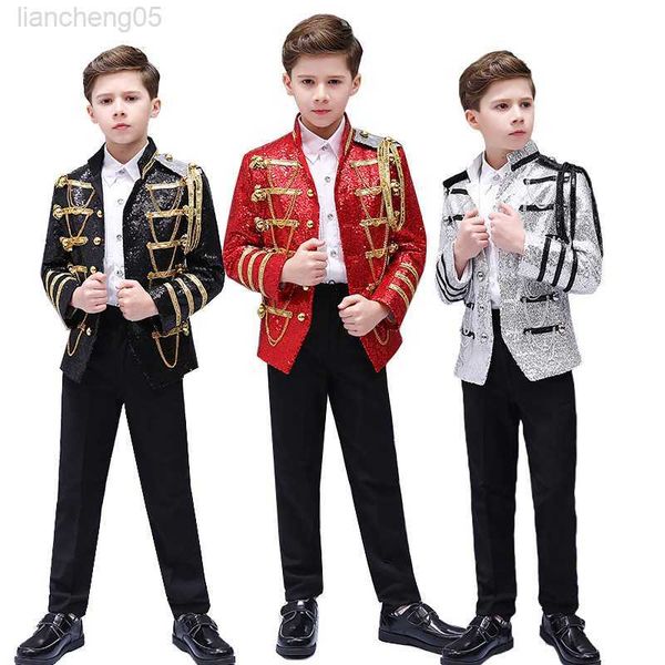 clothing sets children sequined tassel european suit set flower boy army dress stage show palace prince performance clothes kids blazer pant, White
clothing sets children sequined tassel european suit set flower boy army dress stage show palace prince performance clothes kids blazer pant, White