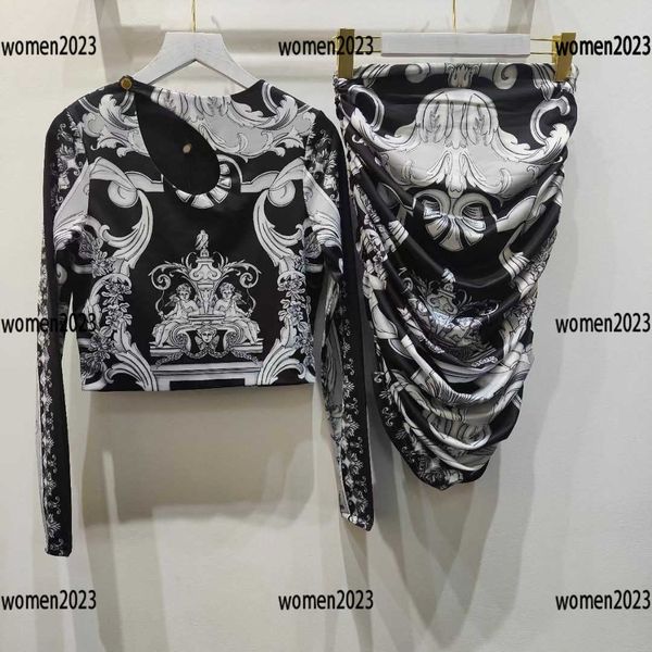 women sets ladies 2 piece set dress long sleeve t-shirt and hip wrap skirt s-l summer symmetrical print design elegant feb, White
women sets ladies 2 piece set dress long sleeve t-shirt and hip wrap skirt s-l summer symmetrical print design elegant feb, White