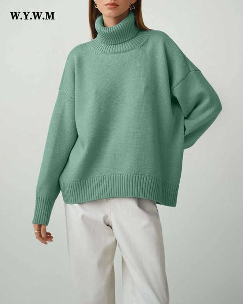 wywm winter turtle neck sweater women 2022 new elegant thick warm knitted pullover loose basic lazy oaf knitwear female jumper 230222, White;black
wywm winter turtle neck sweater women 2022 new elegant thick warm knitted pullover loose basic lazy oaf knitwear female jumper 230222, White;black