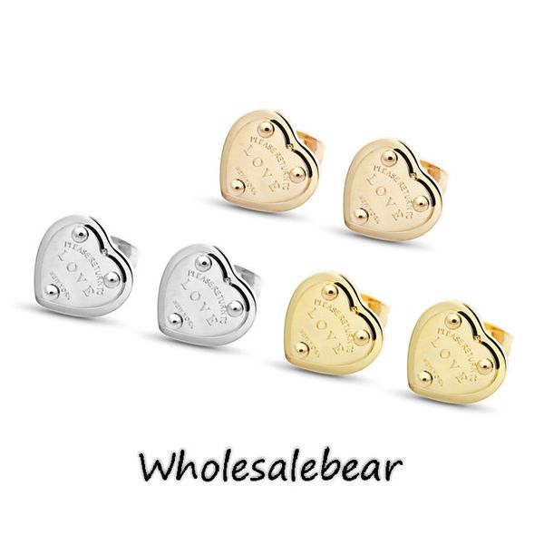 brands new love letter engraved heart shaped stud earring branded women stainless earrings, Golden;silver
brands new love letter engraved heart shaped stud earring branded women stainless earrings, Golden;silver
