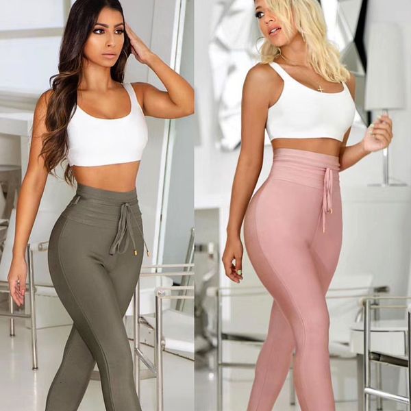 women's pants s women fashion black gray pink white bandage designer knitted bodycon pencil trouser 230222, Black;white
women's pants s women fashion black gray pink white bandage designer knitted bodycon pencil trouser 230222, Black;white