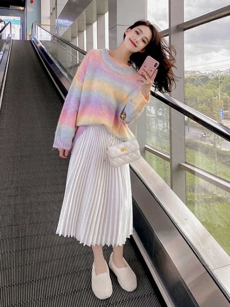 women clothing sweater woman winter 2022 korean fashion new in pullover long sleeve pulls over sized knit o-neck loose 230222, White;black
women clothing sweater woman winter 2022 korean fashion new in pullover long sleeve pulls over sized knit o-neck loose 230222, White;black