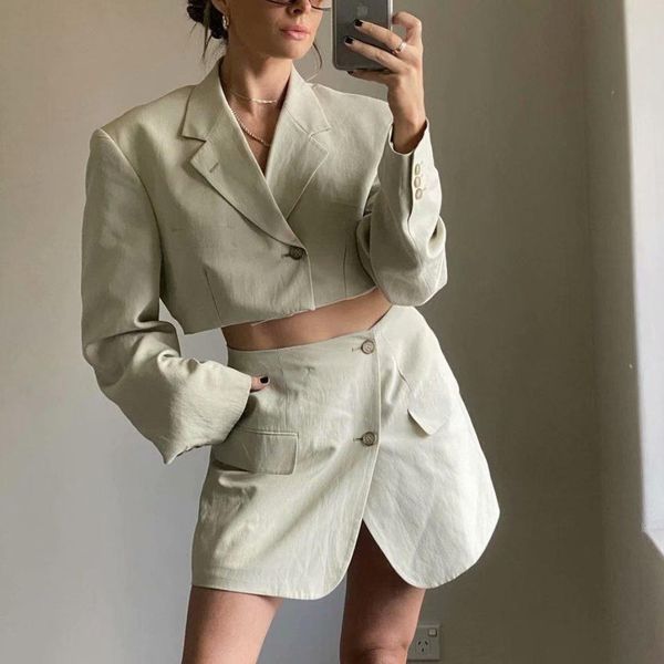 two piece dress elegant 2 piece set women pencil skirt suits office sets vintage blazer and cropped short 230222, White
two piece dress elegant 2 piece set women pencil skirt suits office sets vintage blazer and cropped short 230222, White