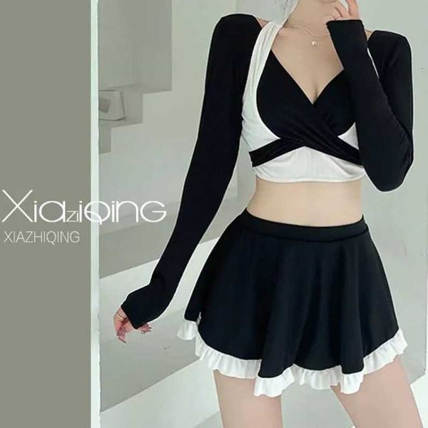 swimsuit the new split pure desire women shows thin and covers the belly and gathers the long-sleeved two sets of girls' mid waist, White;black
swimsuit the new split pure desire women shows thin and covers the belly and gathers the long-sleeved two sets of girls' mid waist, White;black