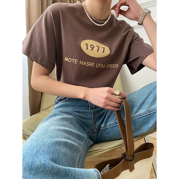 women's tshirt american casual fashion sense washing process soft skinfriendly letters casual simple tshirt 230221, White
women's tshirt american casual fashion sense washing process soft skinfriendly letters casual simple tshirt 230221, White