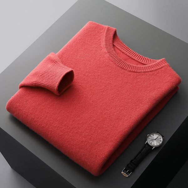 men's sweaters 100 merino wool sweater round neck thickened autumn and winter solid color knitted pullover 230222, White;black
men's sweaters 100 merino wool sweater round neck thickened autumn and winter solid color knitted pullover 230222, White;black