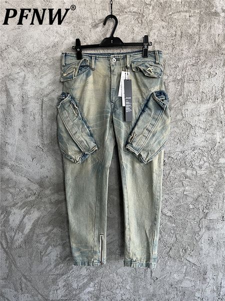 men's jeans pfnw darkwear safari style multi pocket workwear loose pants worn casual straight high street autumn denim 12a5741 230222, Blue
men's jeans pfnw darkwear safari style multi pocket workwear loose pants worn casual straight high street autumn denim 12a5741 230222, Blue