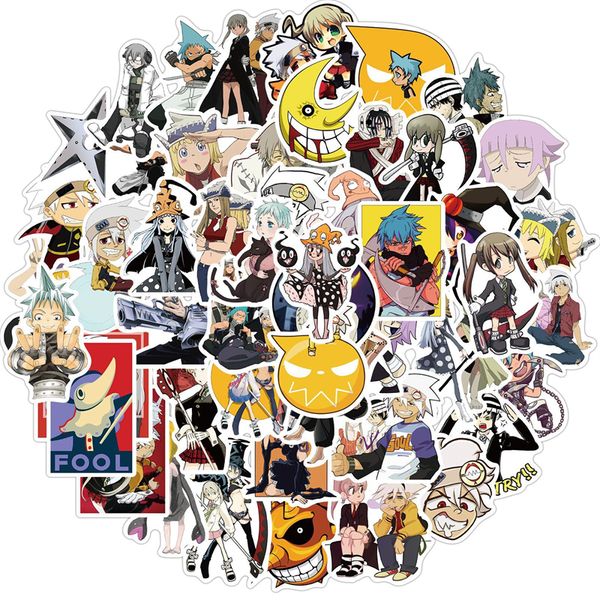 50pcs animation soul eater sticker black star maka albarn graffiti kids toy skateboard car motorcycle bicycle sticker decals wholesale
50pcs animation soul eater sticker black star maka albarn graffiti kids toy skateboard car motorcycle bicycle sticker decals wholesale