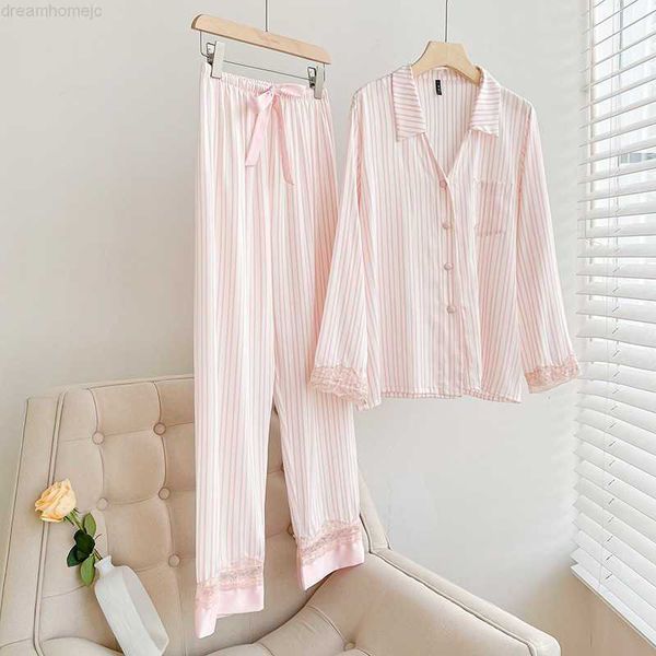 two pieces set pajamas for women striped long sleeved satin silk sleepwear pyjamas female summer home wear 2022 0222
two pieces set pajamas for women striped long sleeved satin silk sleepwear pyjamas female summer home wear 2022 0222