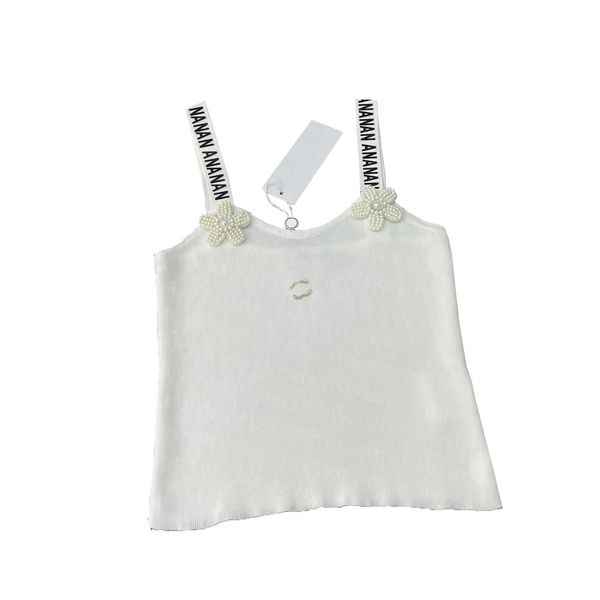pearl flower sling vest tees women knitting tee letter printing vests summer breathable knits, White
pearl flower sling vest tees women knitting tee letter printing vests summer breathable knits, White