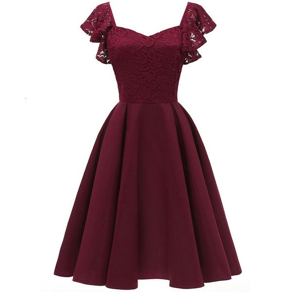 party dresse's vintage solid color elegant aline lace bridesmaid dress 230221, White;black
party dresse's vintage solid color elegant aline lace bridesmaid dress 230221, White;black