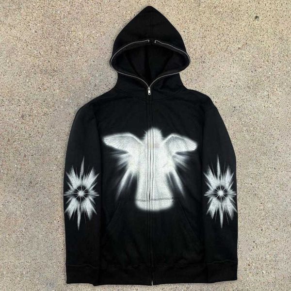 hip hop mens womens hoodie cotton y2k designer cardigan sweatshirt skull angel casual 3d print hooded sweater long sleeve zipper jacket, Black
hip hop mens womens hoodie cotton y2k designer cardigan sweatshirt skull angel casual 3d print hooded sweater long sleeve zipper jacket, Black
