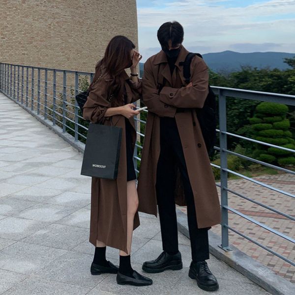 men's wool blends winter thickened wool coat warm fashion belt oversized long korean version loose couple windbreaker 230222, Black
men's wool blends winter thickened wool coat warm fashion belt oversized long korean version loose couple windbreaker 230222, Black