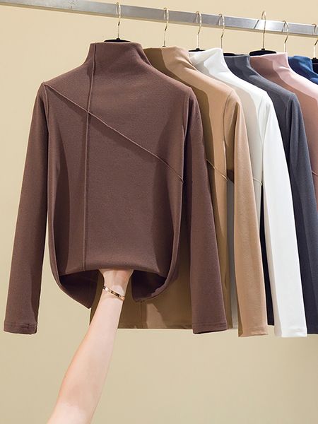 women's knits tees long sleeve thick t shirt women winter turtleneck warm t-shirt korean cotton tshirt woman tee shirt femme pink blue, White
women's knits tees long sleeve thick t shirt women winter turtleneck warm t-shirt korean cotton tshirt woman tee shirt femme pink blue, White
