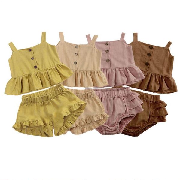 kids designer clothes girls summer clothing sets suspender ruffled shorts suits baby halter camis tank bread pants outfits bloomers wholesa, White
kids designer clothes girls summer clothing sets suspender ruffled shorts suits baby halter camis tank bread pants outfits bloomers wholesa, White