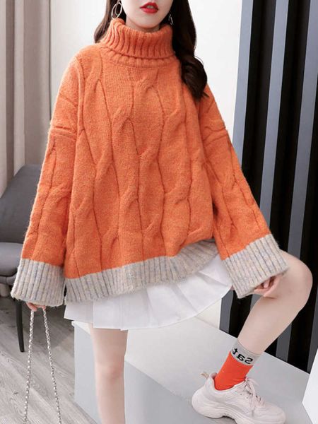 sweater woman winter 2022 korean fashion pullover long sleeve thick s turtleneck easy leisure over sized 230222, White;black
sweater woman winter 2022 korean fashion pullover long sleeve thick s turtleneck easy leisure over sized 230222, White;black