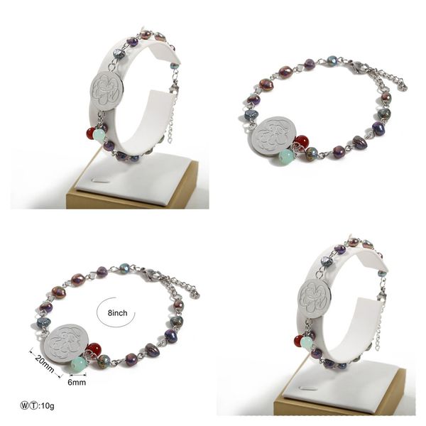natural colored pearl beaded bracelet bangles pulsera de oso stainless charms, Black
natural colored pearl beaded bracelet bangles pulsera de oso stainless charms, Black