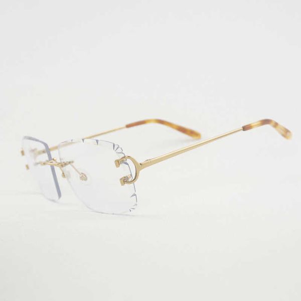 new rimless c wire sunglasses men oversize eyewear women for summer diamond cutting clear glasses metal frame new fashion factory sun glasse, White;black
new rimless c wire sunglasses men oversize eyewear women for summer diamond cutting clear glasses metal frame new fashion factory sun glasse, White;black