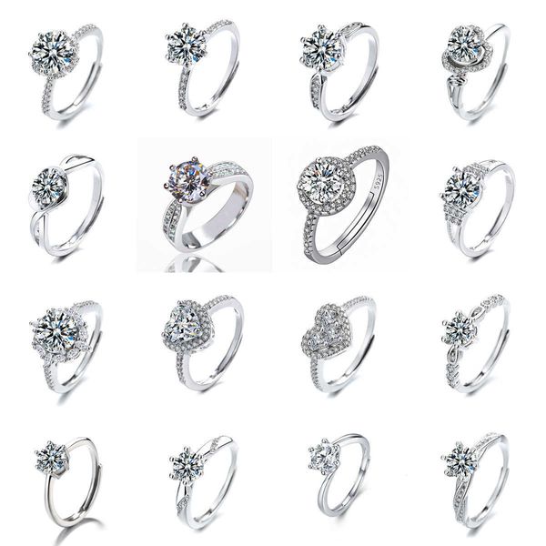 fashion ins diamond ring anti real girl opening love zircon engagement ring live jewelry, Silver
fashion ins diamond ring anti real girl opening love zircon engagement ring live jewelry, Silver