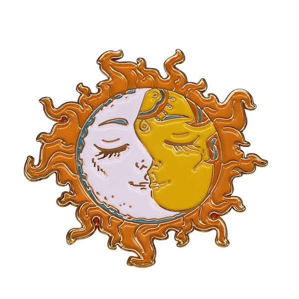 union of opposites sun & moon yinyang artistic celestial enamel brooch pins badge lapel pin metal fashion jewelry accessories, Blue
union of opposites sun & moon yinyang artistic celestial enamel brooch pins badge lapel pin metal fashion jewelry accessories, Blue