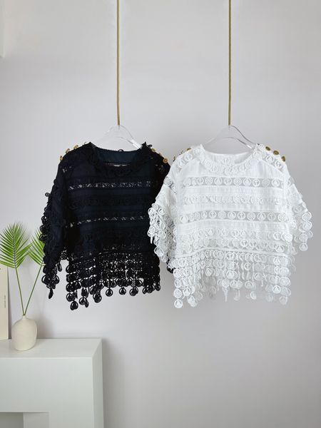 women's blouses & shirts 2023 australian designer designed a new holiday series for spring and summer, nautical style short water-solub, White
women's blouses & shirts 2023 australian designer designed a new holiday series for spring and summer, nautical style short water-solub, White