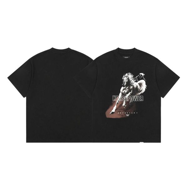 2023 men's and women's fashion t shirt western european brand designer rep summer new high street trend mustang short sleeve loose, White;black
2023 men's and women's fashion t shirt western european brand designer rep summer new high street trend mustang short sleeve loose, White;black