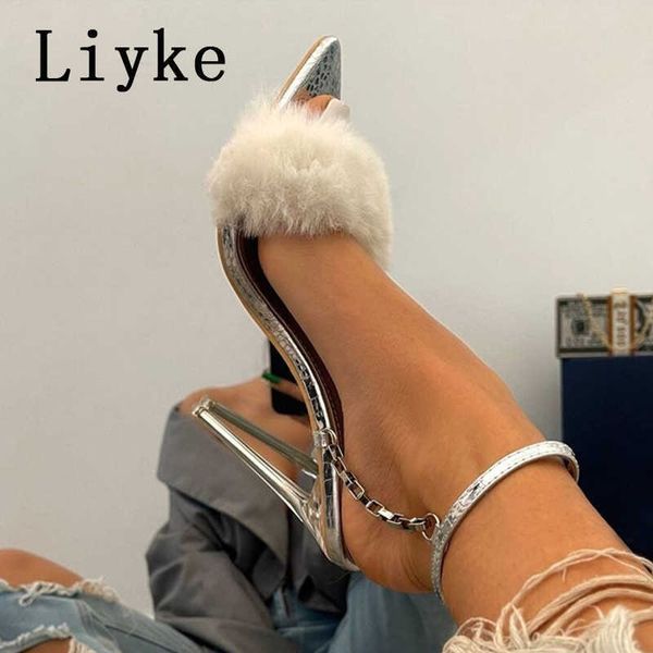 sandals liyke women sandals transparent high heels ladies fashion fluffy pointed toe buckle strap party shoes silver j230222, Black
sandals liyke women sandals transparent high heels ladies fashion fluffy pointed toe buckle strap party shoes silver j230222, Black