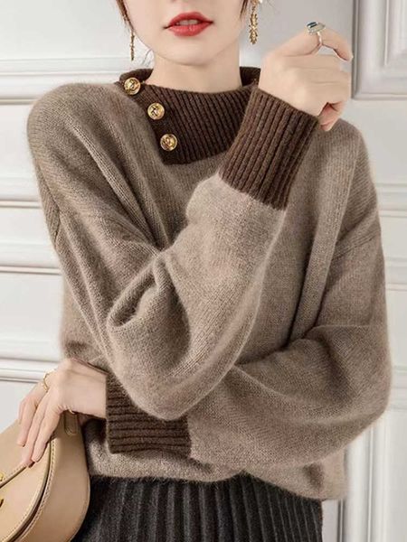 winter clothes women turtleneck sweater korean fashion loose knit pulls over sized pullover contrast color thick long sleeve 230222, White;black
winter clothes women turtleneck sweater korean fashion loose knit pulls over sized pullover contrast color thick long sleeve 230222, White;black