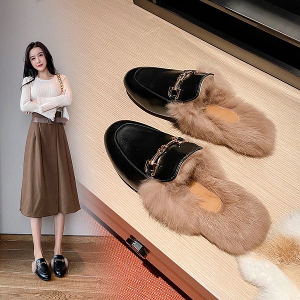 slippers rabbit fur for women wear mueller shoes in autumn winter lazy with flat bottom toe covered half 230221, Black
slippers rabbit fur for women wear mueller shoes in autumn winter lazy with flat bottom toe covered half 230221, Black