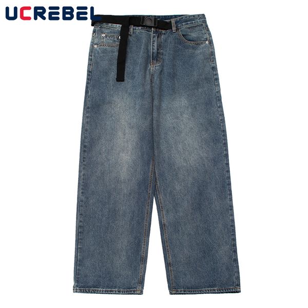 men's jeans solid color denim pants with belt mens high street distressed wide leg streetwear loose casual trousers men 230222, Blue
men's jeans solid color denim pants with belt mens high street distressed wide leg streetwear loose casual trousers men 230222, Blue