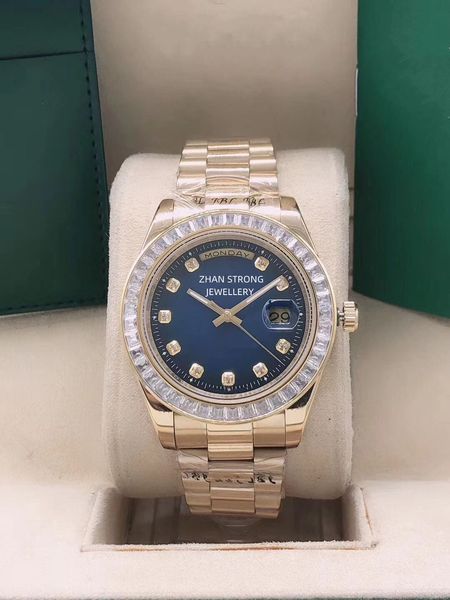 41mm gold diamond bezel mens watches automatic mechanical stainless steel men's watch 2813 movement wristwatch sports designer business, Slivery;golden
41mm gold diamond bezel mens watches automatic mechanical stainless steel men's watch 2813 movement wristwatch sports designer business, Slivery;golden