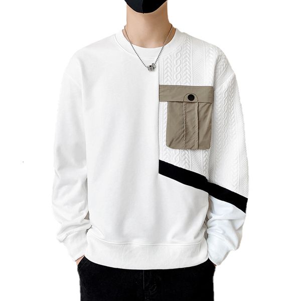 men's sweaters 2023 spring casual sweater men loose harajuku style round neck long sleeve mens fashion pullovers trendy 230222, White;black
men's sweaters 2023 spring casual sweater men loose harajuku style round neck long sleeve mens fashion pullovers trendy 230222, White;black