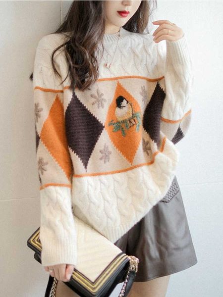 winter clothes women sweaters korean fashion new in o-neck loose knit pulls pullover over sized thick long sleeve 230222, White;black
winter clothes women sweaters korean fashion new in o-neck loose knit pulls pullover over sized thick long sleeve 230222, White;black
