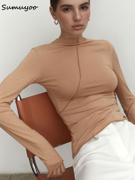 women's tshirt sumuyoo splice slim fit long sleeve women tshirt 2023 spring summer fashion chic half turtleneck basic t shirt streetwea, White
women's tshirt sumuyoo splice slim fit long sleeve women tshirt 2023 spring summer fashion chic half turtleneck basic t shirt streetwea, White