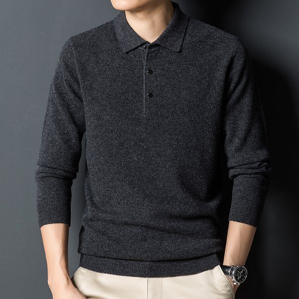 men's sweaters cashmere sweater men's polo neck 100% pure wool sweater solid color sweater backing sweater 230222, White;black
men's sweaters cashmere sweater men's polo neck 100% pure wool sweater solid color sweater backing sweater 230222, White;black