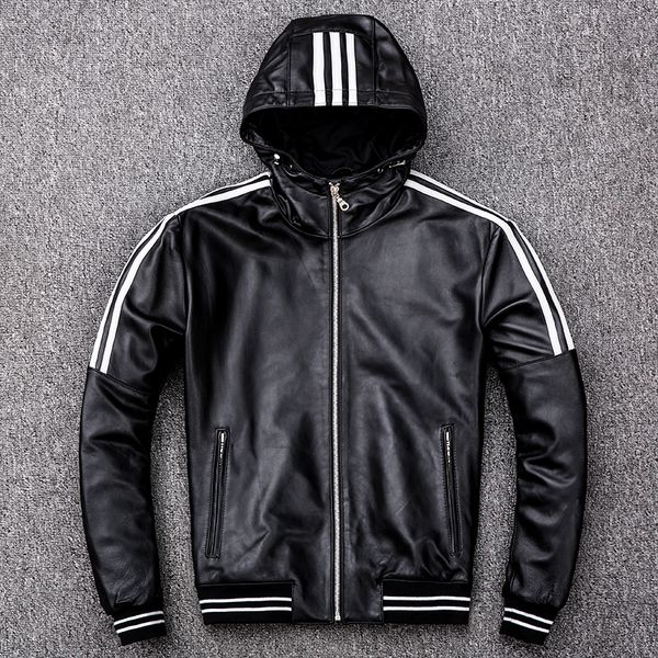 men s leather faux fast classic jacket 100 natural sheepskin real jackets man designer coat hooded spring autumn 230221, Black
men s leather faux fast classic jacket 100 natural sheepskin real jackets man designer coat hooded spring autumn 230221, Black