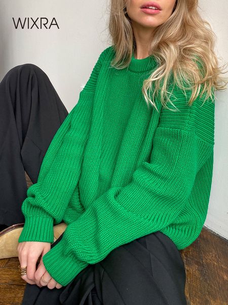 women's sweaters wixra women basic loose sweater warm pullovers bright color jumper casual autumn winter 230222, White;black
women's sweaters wixra women basic loose sweater warm pullovers bright color jumper casual autumn winter 230222, White;black