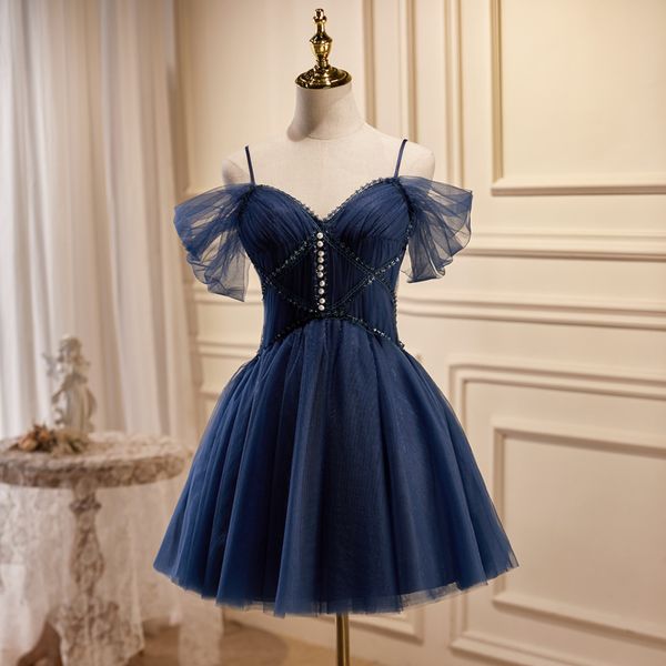 2023 homecoming dresses short prom gowns navy blue party dress summer style layers tulle, Blue;pink
2023 homecoming dresses short prom gowns navy blue party dress summer style layers tulle, Blue;pink