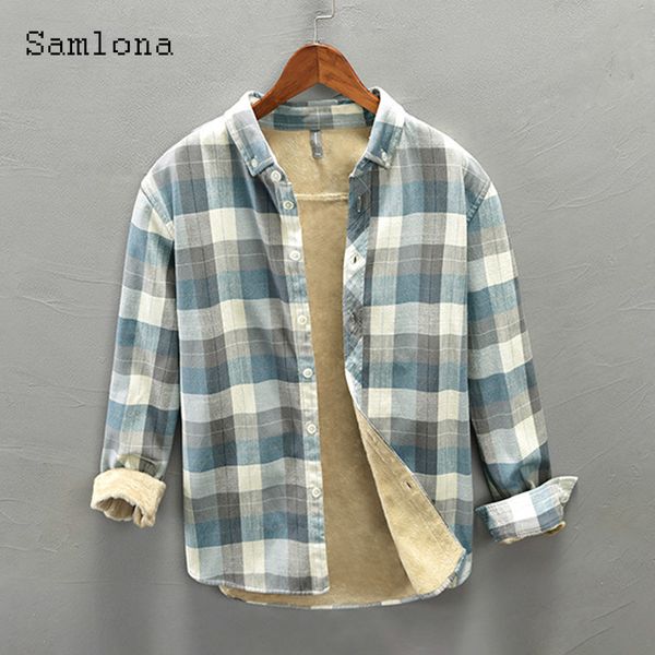 men's jackets plus size men fashion thick plush shirts winter velvet blouse lepal collar model plaid casual slim male outerwear 230222, Black;brown
men's jackets plus size men fashion thick plush shirts winter velvet blouse lepal collar model plaid casual slim male outerwear 230222, Black;brown