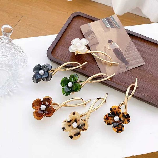 hair clips barrettes new korean fashion pearl hairpin flower alloy hairfork retro acetic acid temperament ponytail hair accessories j230221, Golden;silver
hair clips barrettes new korean fashion pearl hairpin flower alloy hairfork retro acetic acid temperament ponytail hair accessories j230221, Golden;silver