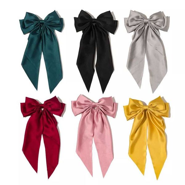 hair clips barrettes satin double layer bowknot spring clip long tail hair clip back head solid color for girls headdress j230221, Golden;silver
hair clips barrettes satin double layer bowknot spring clip long tail hair clip back head solid color for girls headdress j230221, Golden;silver