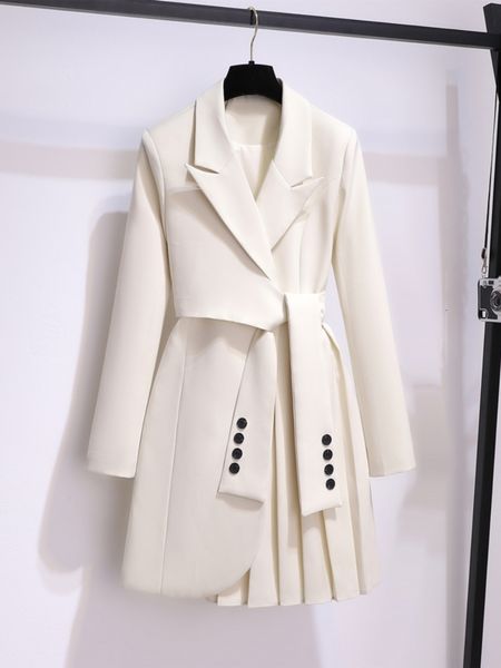 womens jackets blazer autumn fashion clothing suit skirt jacket belt waist slim long coat black s 230222, Black;brown
womens jackets blazer autumn fashion clothing suit skirt jacket belt waist slim long coat black s 230222, Black;brown
