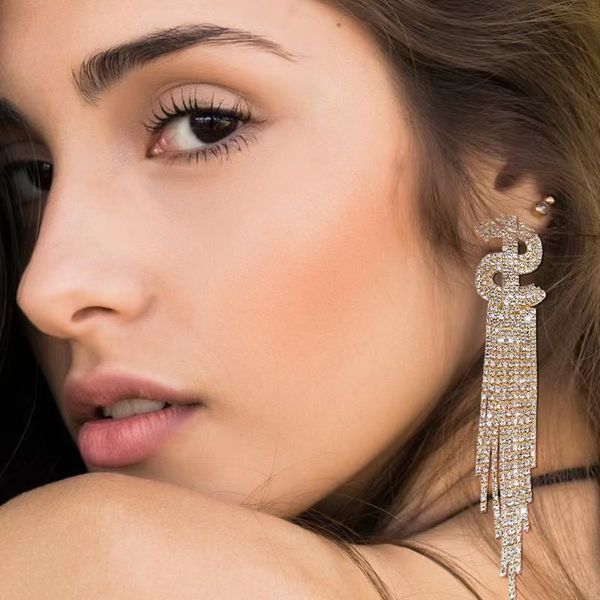 luxury shiny rhinestone diamonds drop dangle earrings crystal dollar long tassl earrings for women jewelry, Silver
luxury shiny rhinestone diamonds drop dangle earrings crystal dollar long tassl earrings for women jewelry, Silver