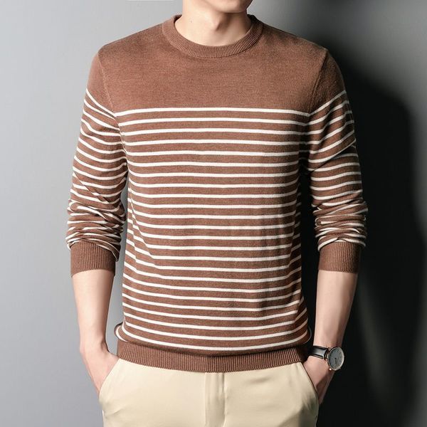 men's sweaters men spring autumn knit striped sweater streetwear fashion male clothes pullover bottoming long sleeve round neck slim ca, White;black
men's sweaters men spring autumn knit striped sweater streetwear fashion male clothes pullover bottoming long sleeve round neck slim ca, White;black