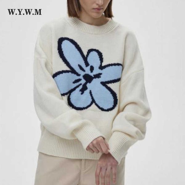 wywm loose floral printed knitted pullover sweater women winter new casual minimalist knitwear female fashion soft warm jumpers 230222, White;black
wywm loose floral printed knitted pullover sweater women winter new casual minimalist knitwear female fashion soft warm jumpers 230222, White;black