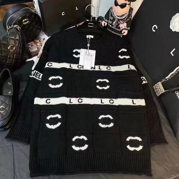 women's sweaters designer women new long sleeve sweater two c letters woman crewneck knit coats fashion brand lady t shirt autumn, White;black
women's sweaters designer women new long sleeve sweater two c letters woman crewneck knit coats fashion brand lady t shirt autumn, White;black