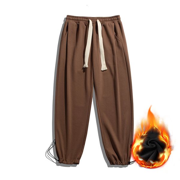 men's pants autumn and winter thicken fleece drawstring sweatpants for travel or fitness classic solid trend jogging men 230221, Black
men's pants autumn and winter thicken fleece drawstring sweatpants for travel or fitness classic solid trend jogging men 230221, Black