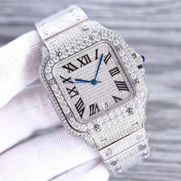 full colored diamond mens watch automatic mechanical watches 40mm with diamond-studded steel bracelet wristwatch business wristwatches montr, Slivery;brown
full colored diamond mens watch automatic mechanical watches 40mm with diamond-studded steel bracelet wristwatch business wristwatches montr, Slivery;brown